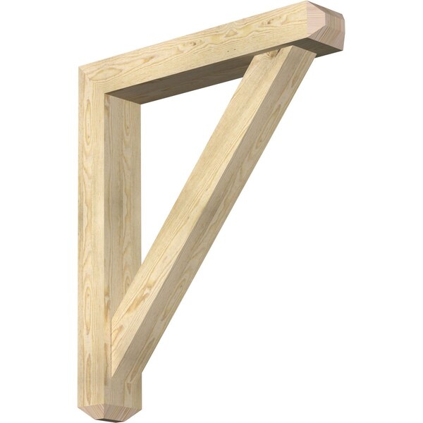 Ekena Millwork Traditional Craftsman Rough Sawn Bracket w/ Offset Brace, Douglas Fir, 6"W x 34"D x 40"H BKT0604X34X40TRA04RDF - main